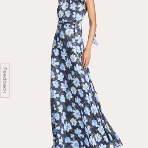 Floral Blue Maxi Dress